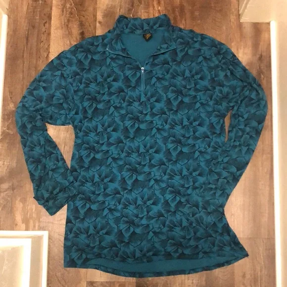 Vintage XL early 90s REI natural print quarter zip pullover - Picture 1 of 3